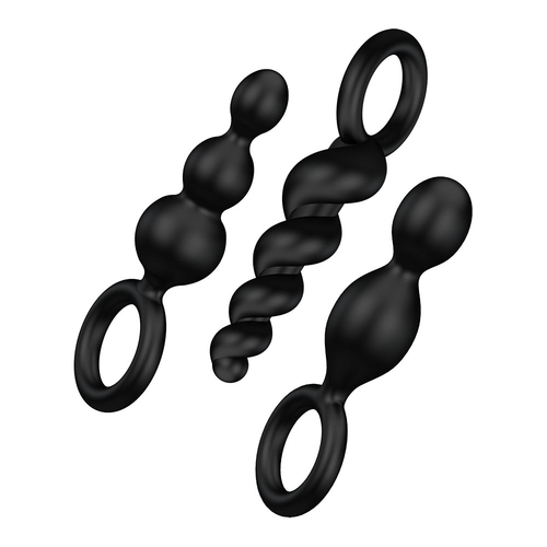 Satisfyer Booty Call Plugs Plugs Anaux en Silicone 13,5 cm Noirs