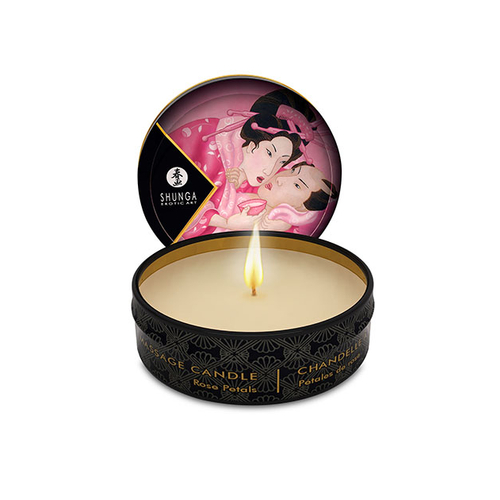 Shunga Rose Petals Mini Massage Candle