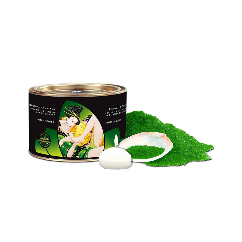 Shunga Oriental Crystals Lotus Flower Sales de Baño Ecológicas