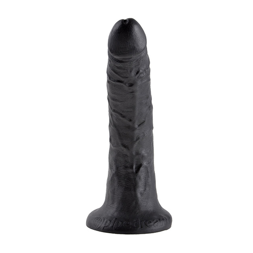 King Cock 7" - 18 cm Black Realistic Dildo