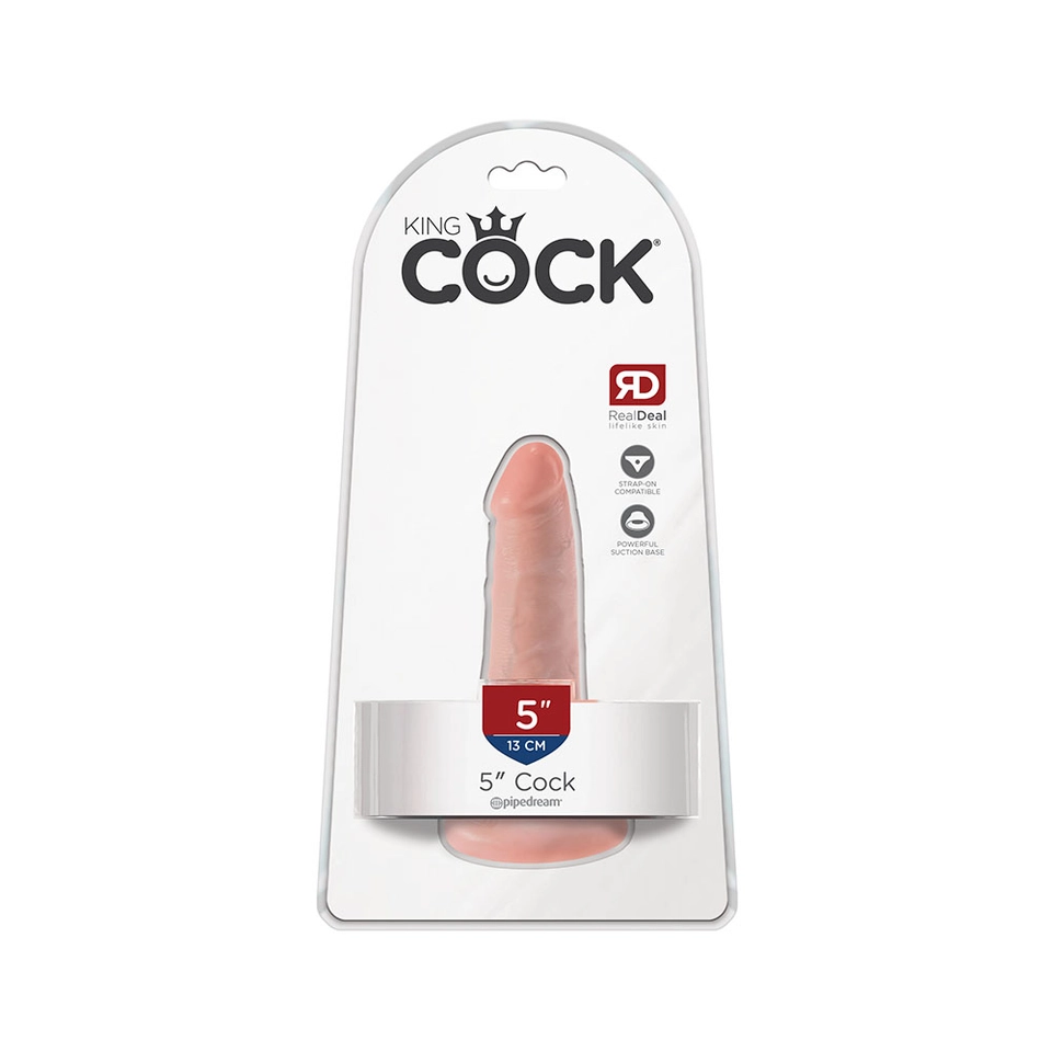 King Cock 5" - 13 cm Piel Clara Consolador Realístico 2