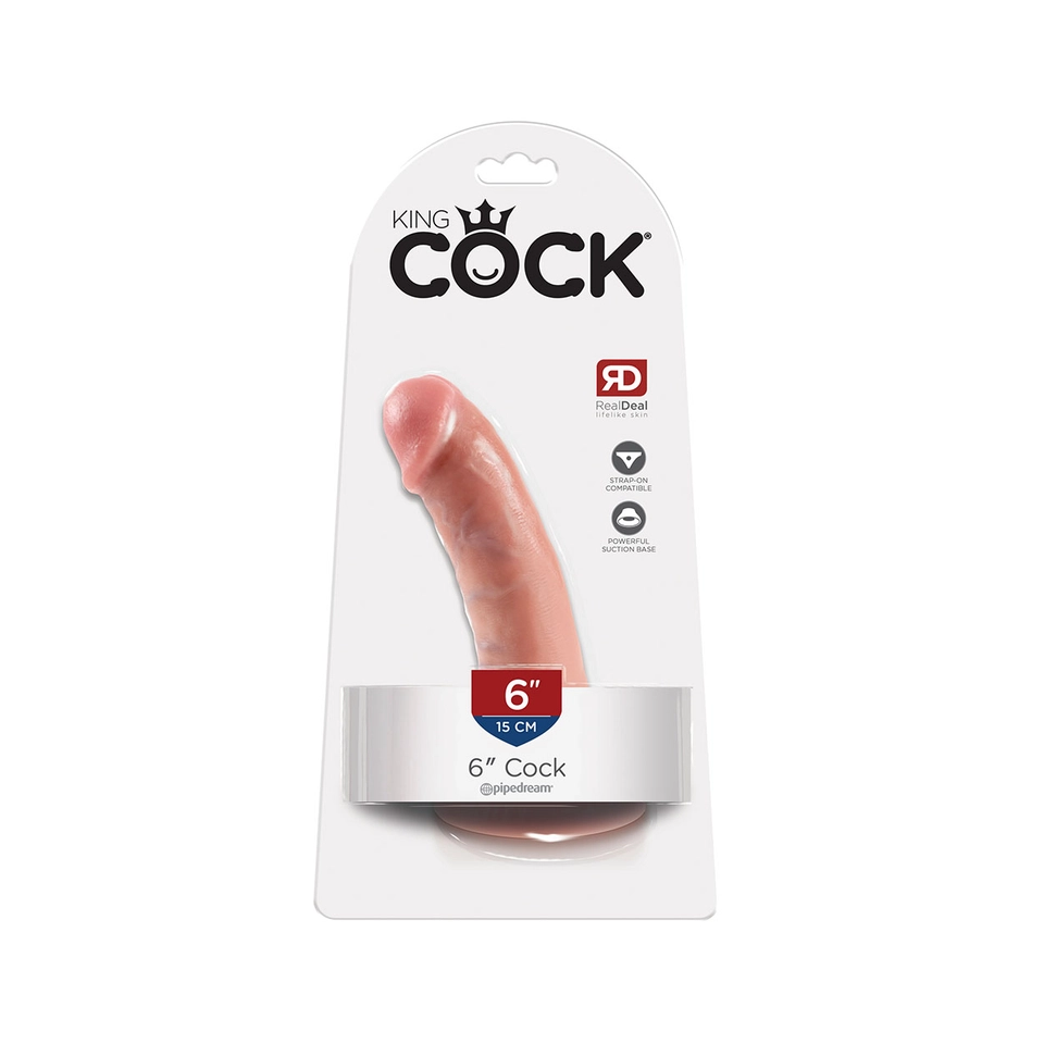 King Cock 6" - 15 cm Piel Clara Consolador Realístico 2
