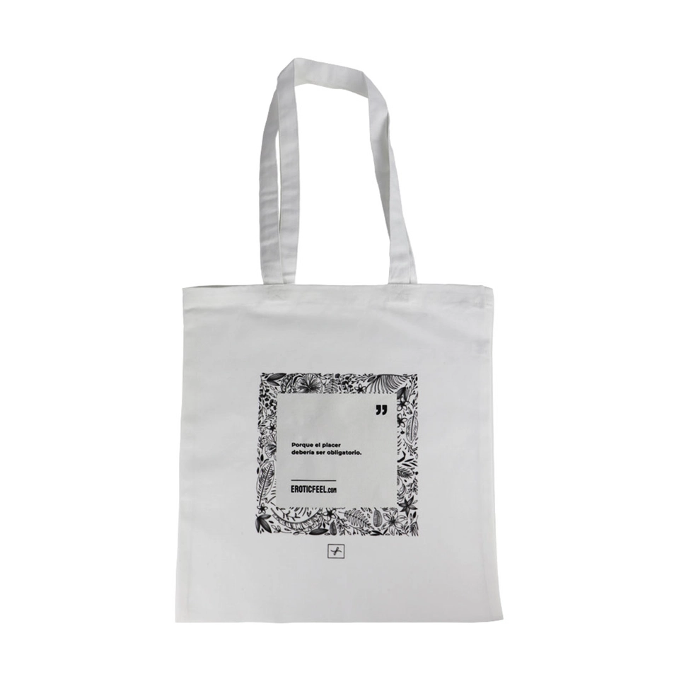 Tote Bag EroticFeel FeeltheFlowers Blanc Espagnol