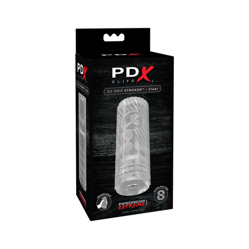 Pdx Elite EZ Grip Stroker Transparente Masturbador con Succión 2