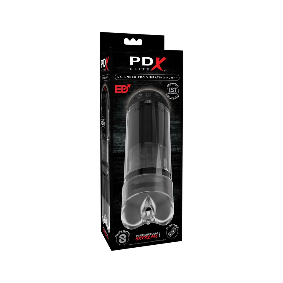 Pdx Elite Extender Pro Vibrating Pump Masturbador con Succión 2