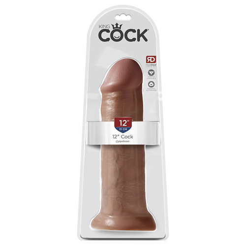 King Cock 12" - 31 cm Gebräunte Haut Realistischer Dildo Schachtel