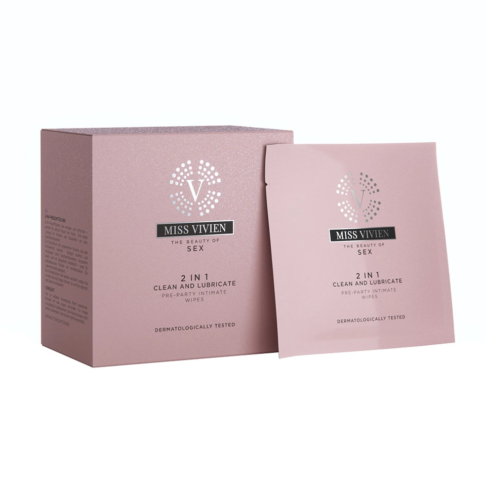 Miss Vivien 2 in 1 (Clean and Lubricate) Pre-Party Intimate Wipes