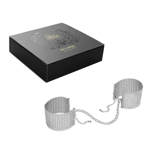 Bijoux Indiscrets Désir Métallique Silver Metallic Mesh Handcuffs