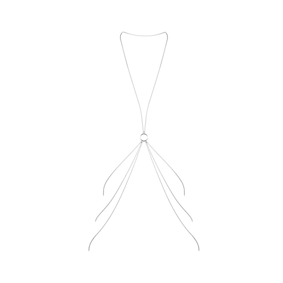The Magnifique Collection Silver Metallic Body Chain by Bijoux Indiscrets