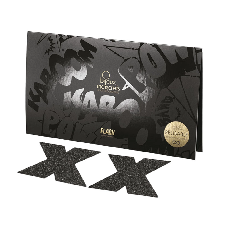 Bijoux Indiscrets Flash Kreuz Schwarz Nippelpasties