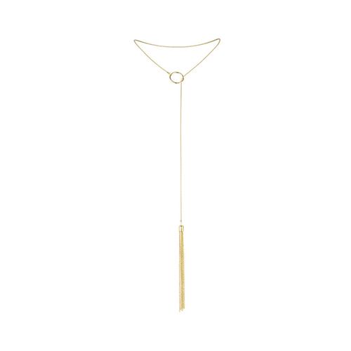 Bijoux Indiscrets The Magnifique Collection Oro Collana Lunga di Metallo con Frusta Pendente