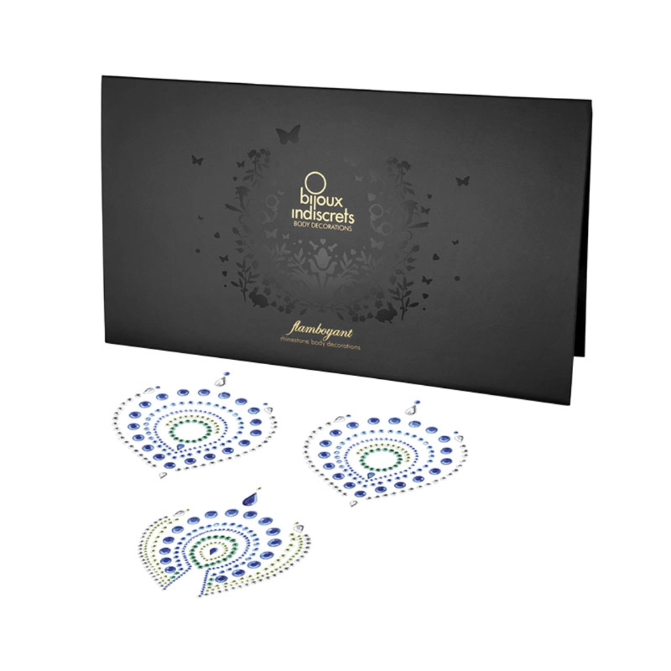 Bijoux Indiscrets Flamboyant Verde y Azul Joyas Corporales Caja