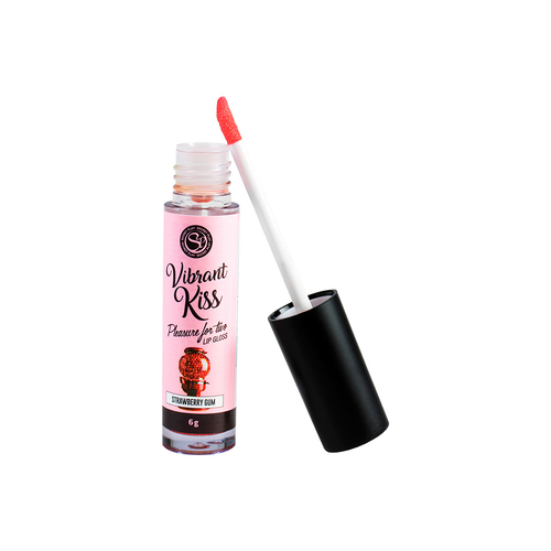Secret Play Vibrant Kiss Erdbeer-Kaugummi Lipgloss für Oralsex