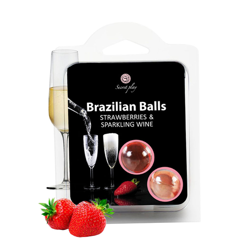 Secret Play Brasilianische Bälle Erdbeeren und Sekt 2er-Set