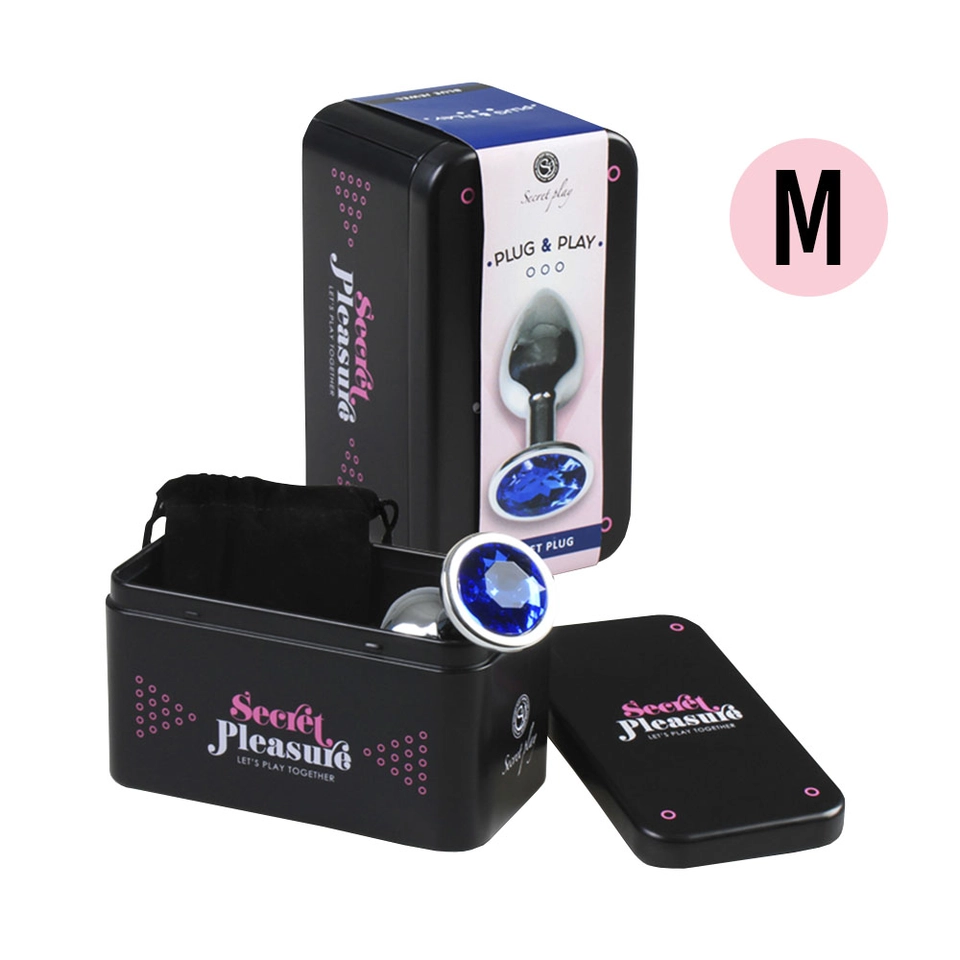 Secret Play Secret Pleasure Plug & Play Analplug Größe M Farbe Blau Schachtel
