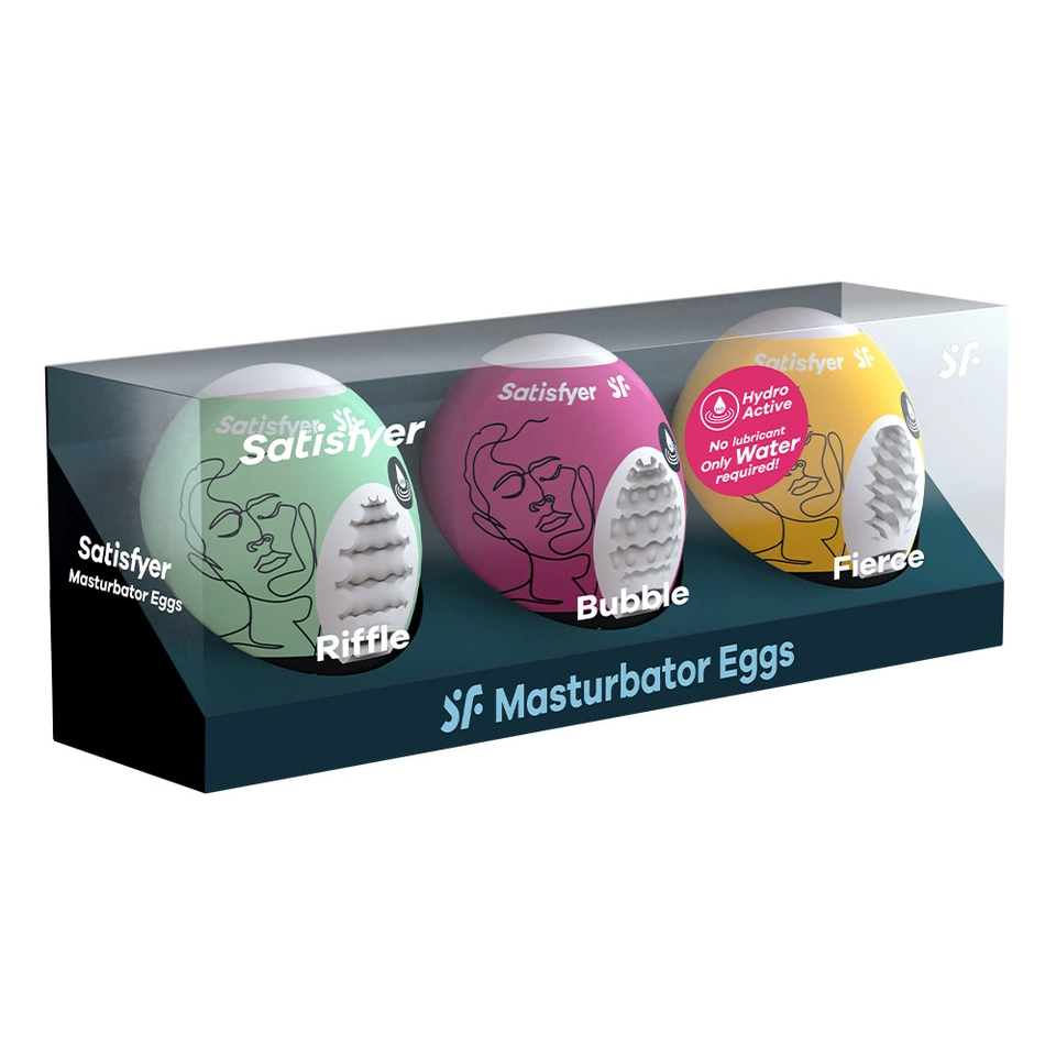 Satisfyer Eggcited (Pack of 3 Riffle, Bubble, Fierce)