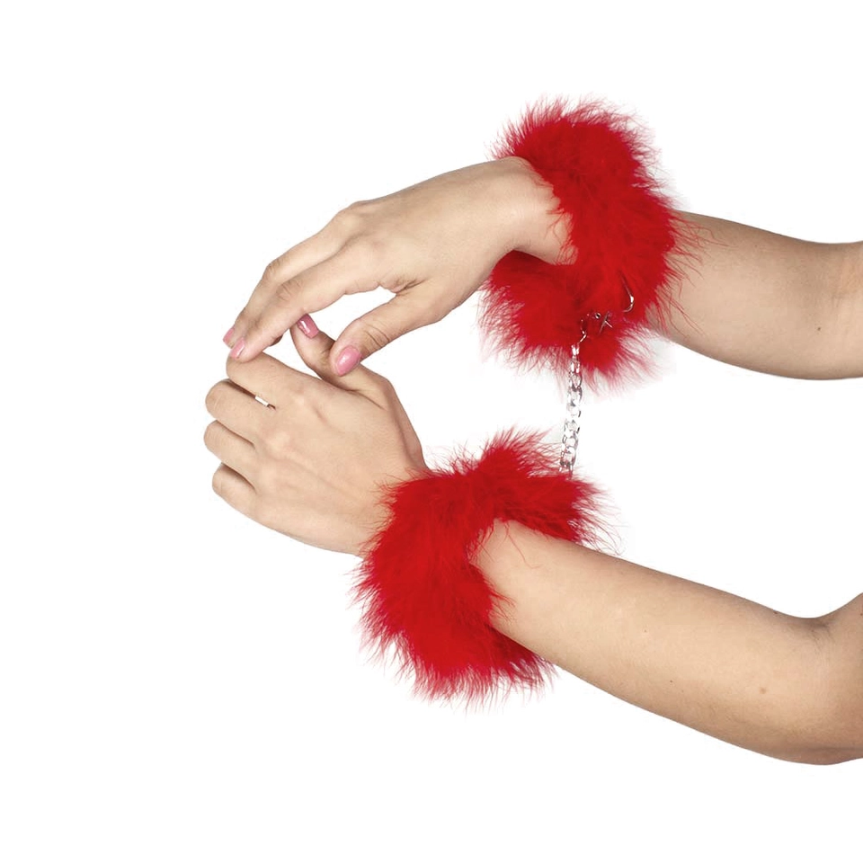 Secret Play Secret Handcuffs Marabou (Rosso)