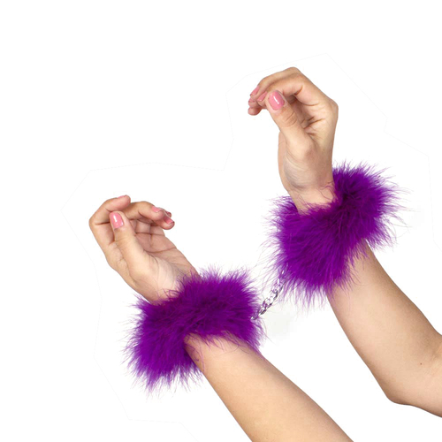 Secret Play Secret Handcuffs Marabou (Púrpura)