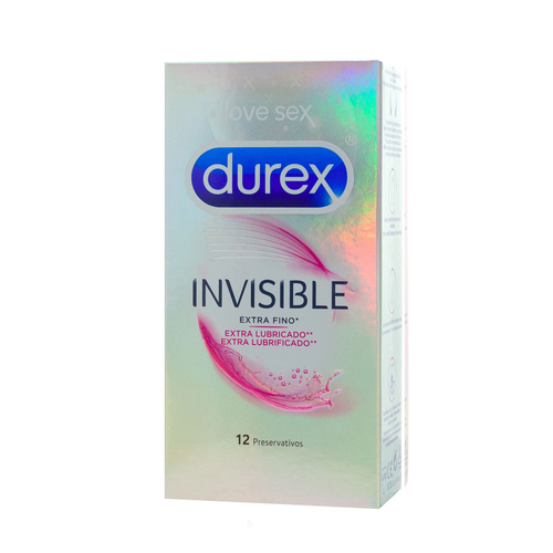 Durex Invisible Extra Lubricado Caja de 12 